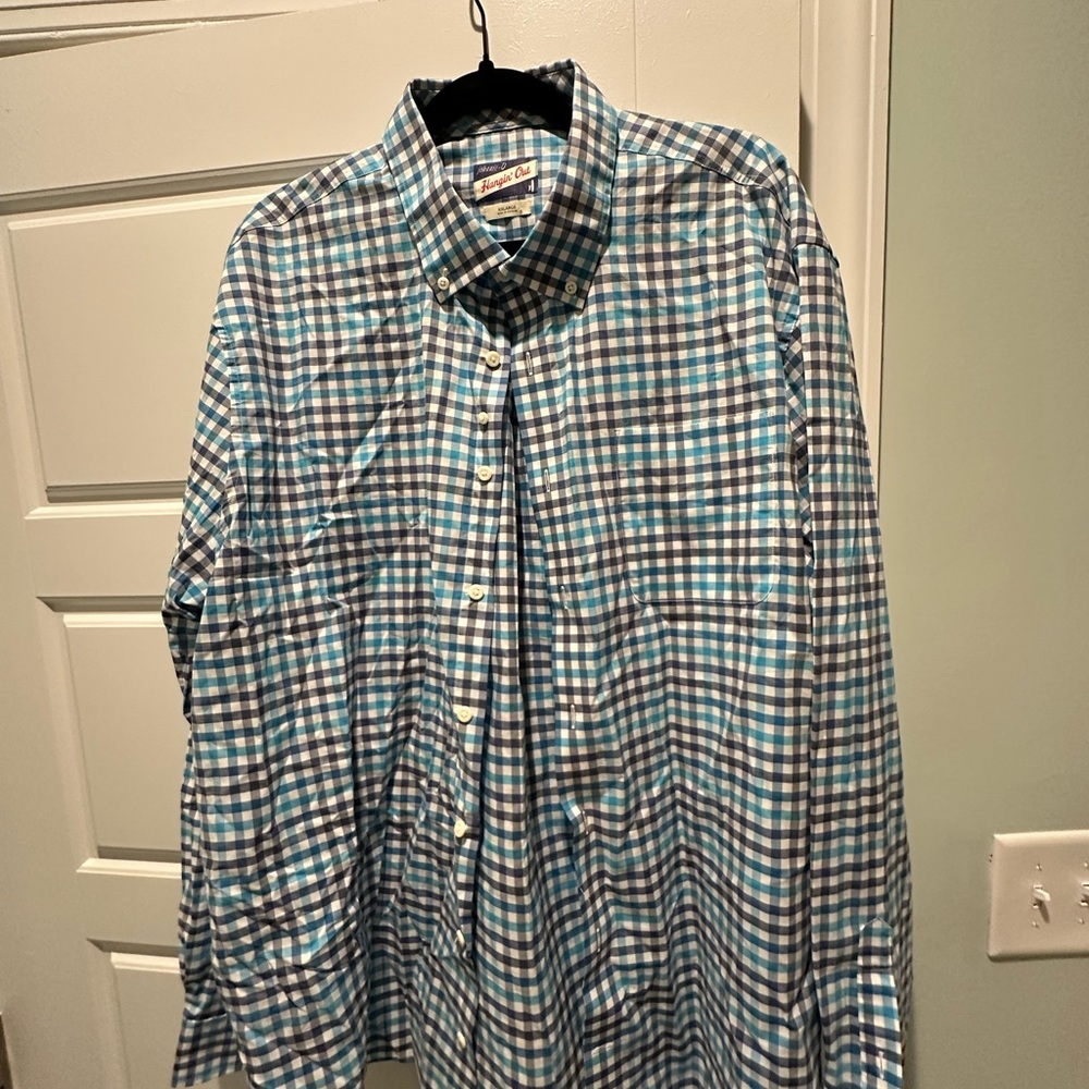 johnnie-O Blue and White Casual Button Down Shirt perfect condition